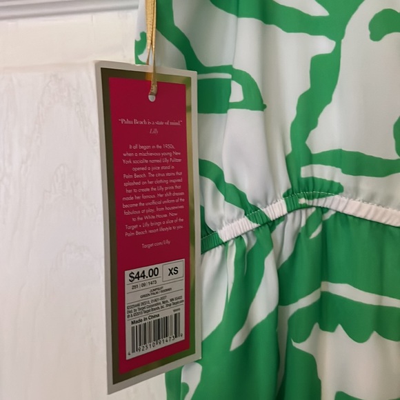 NWT Lilly Pulitzer for Target green and white jumpsuit with pockets - Picture 7 of 7